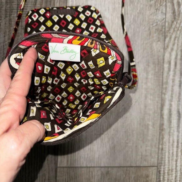 Vera Bradley Puccini Brown Fall Floral Paisley Hand Bag Pockets crossbody - Picture 6 of 6